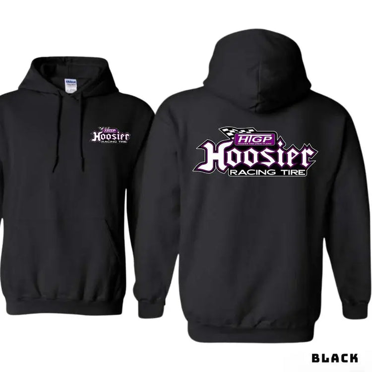 Women's Hoosier Racing Tire Polyester Hoodie - Premium Logo Fitted Long Sleeve Crew Neck Sweatshirt, Chic Minimalist Car Lifestyle Biker Top, Party & Work Wear, Chinese New Year Gift